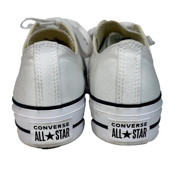 Converse Women’s Chuck Taylor All Star Lift Platform White Canvas Shoes Size 10 - Picture 5 of 7